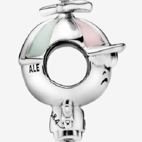 Pandora PROPELLER HAT LITTLE BOY 798015ENMX Silver Multicolor New Charm - Picture 7 of 16